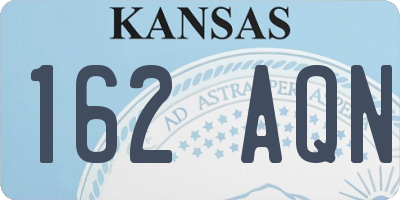KS license plate 162AQN