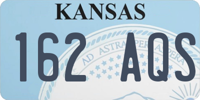 KS license plate 162AQS
