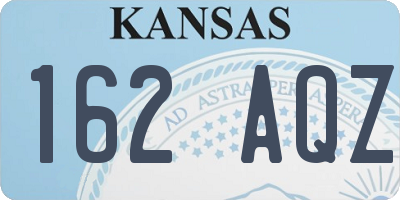 KS license plate 162AQZ