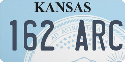 KS license plate 162ARC