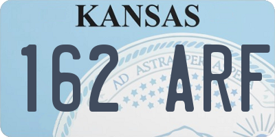 KS license plate 162ARF