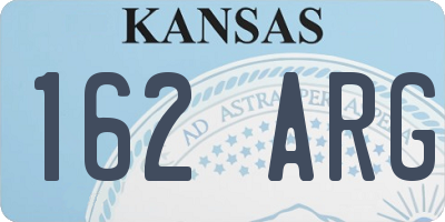 KS license plate 162ARG