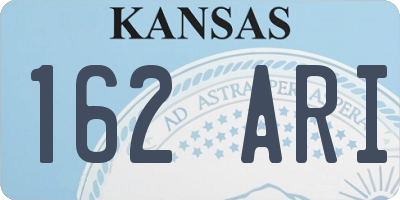 KS license plate 162ARI
