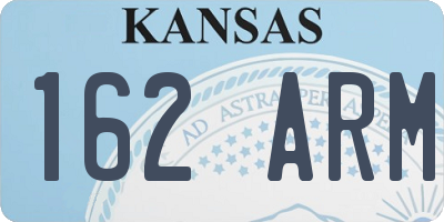 KS license plate 162ARM