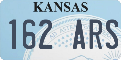 KS license plate 162ARS