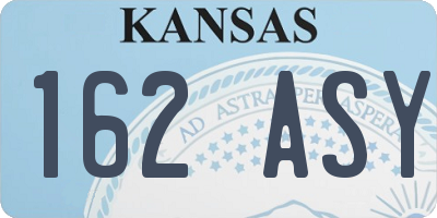 KS license plate 162ASY