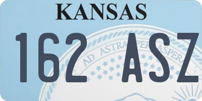 KS license plate 162ASZ