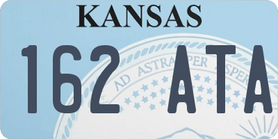 KS license plate 162ATA