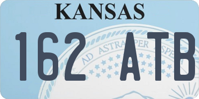 KS license plate 162ATB