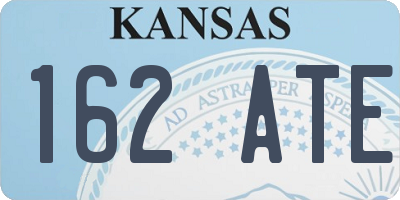 KS license plate 162ATE