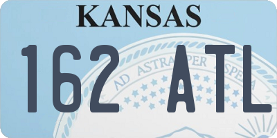 KS license plate 162ATL