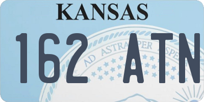 KS license plate 162ATN