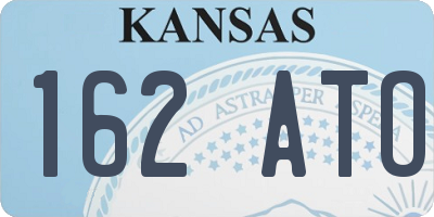 KS license plate 162ATO