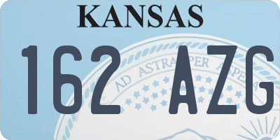 KS license plate 162AZG
