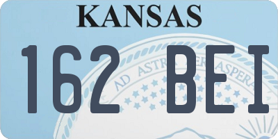 KS license plate 162BEI
