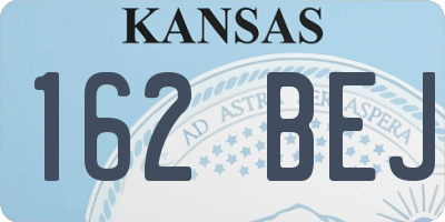 KS license plate 162BEJ