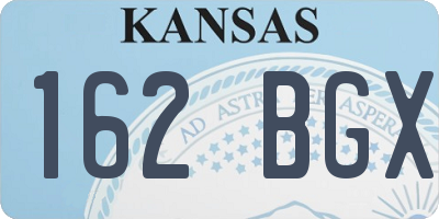 KS license plate 162BGX