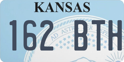 KS license plate 162BTH