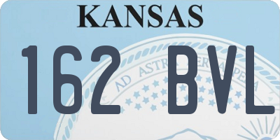 KS license plate 162BVL