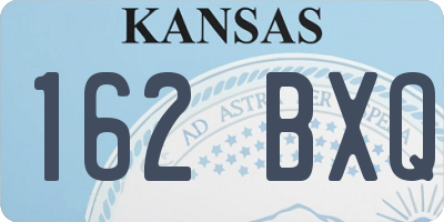 KS license plate 162BXQ