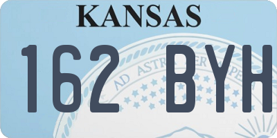 KS license plate 162BYH