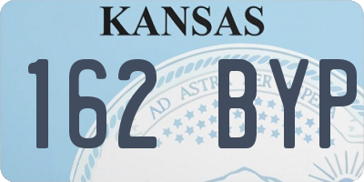 KS license plate 162BYP