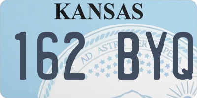 KS license plate 162BYQ
