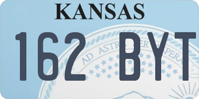 KS license plate 162BYT