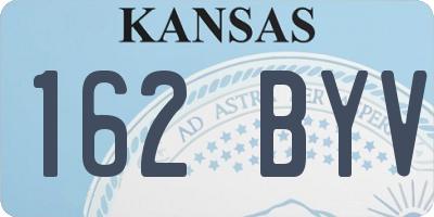 KS license plate 162BYV