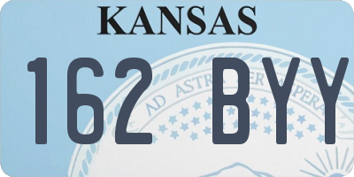 KS license plate 162BYY