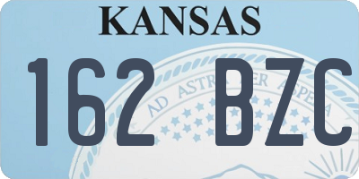 KS license plate 162BZC
