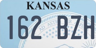 KS license plate 162BZH