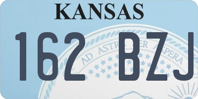 KS license plate 162BZJ