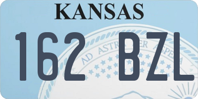 KS license plate 162BZL