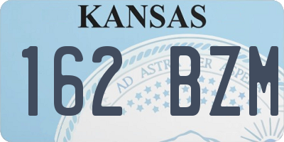 KS license plate 162BZM