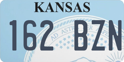 KS license plate 162BZN