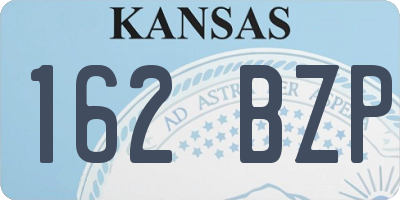 KS license plate 162BZP