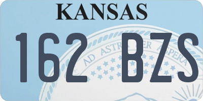 KS license plate 162BZS