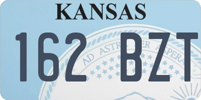 KS license plate 162BZT