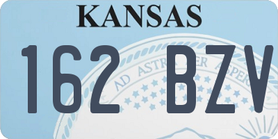 KS license plate 162BZV