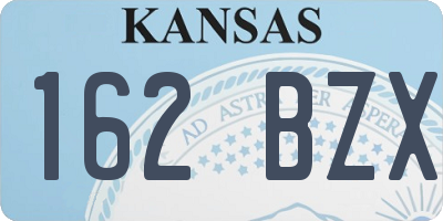 KS license plate 162BZX