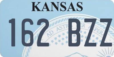 KS license plate 162BZZ
