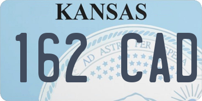 KS license plate 162CAD
