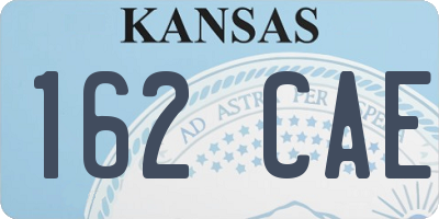 KS license plate 162CAE