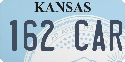 KS license plate 162CAR