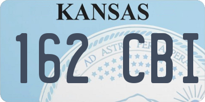 KS license plate 162CBI