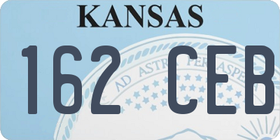 KS license plate 162CEB