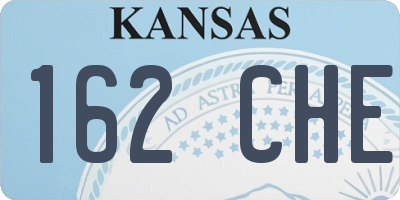 KS license plate 162CHE