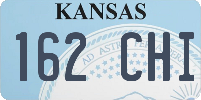 KS license plate 162CHI
