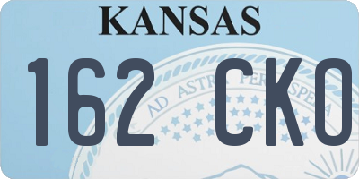 KS license plate 162CKO